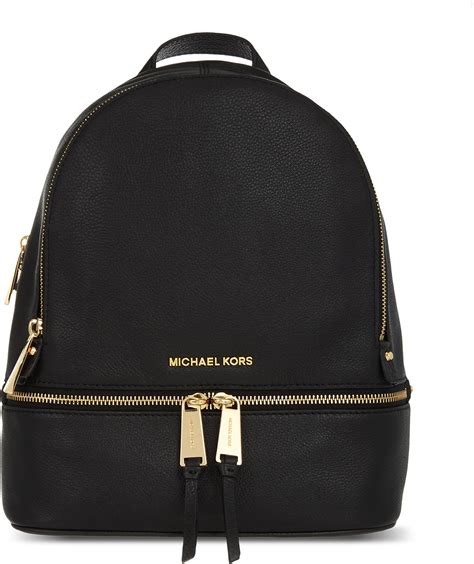 small black purse michael kors|michael kors mini backpack black.